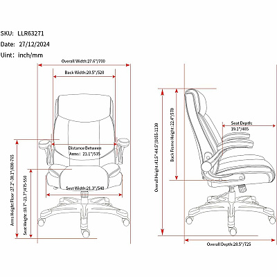Lorell Sera High-Back Manager Chair (63271)