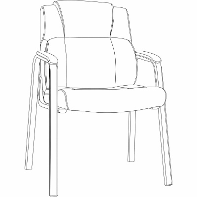 Lorell Cushioned Low-Back Guest Chair (59436)