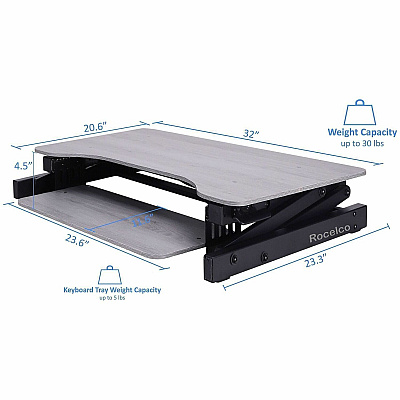 Rocelco Standing Desk Converter (RADRG)