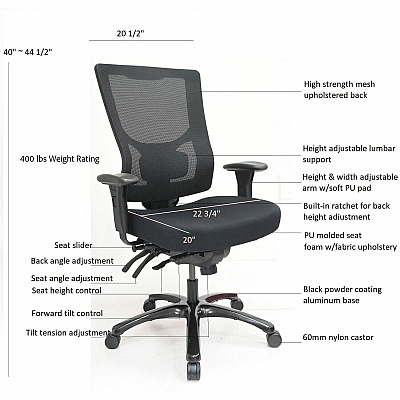 Lorell Big & Tall Mesh High-Back Chair (62010)