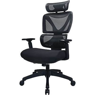 Lorell Xavier Mesh High-Back Chair with Articulating Lumbar (84397)