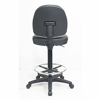 Lorell Millenia Series Adjustable Task Stool with Back (80018)
