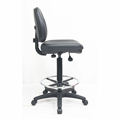Lorell Millenia Series Adjustable Task Stool with Back (80018)
