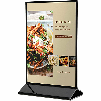 deflecto Double-Sided Sign Holder w/Base (4428)