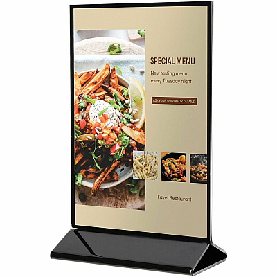 deflecto Double-Sided Sign Holder w/Base (4429)