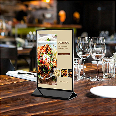 deflecto Double-Sided Sign Holder w/Base (4429)