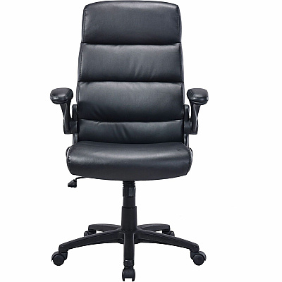Lorell Colline High-Back Chair with Flip Arms (41853)