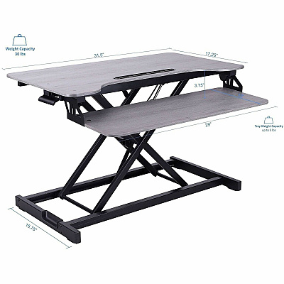 Rocelco Desk Riser & Converter (RVADRG)