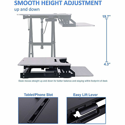 Rocelco Desk Riser & Converter (RVADRG)