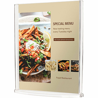 deflecto Double-Sided Sign Holder w/Base (4431)