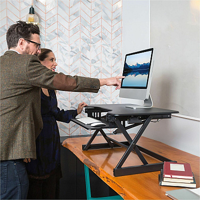 Rocelco Sit-to-Standing Desk Riser (RDADRB40)