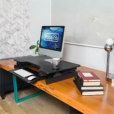 Rocelco Sit-to-Standing Desk Riser (RDADRB40)