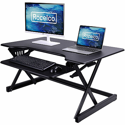 Rocelco Sit-to-Standing Desk Riser (RDADRB40)