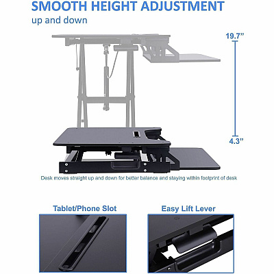 Rocelco Desk Riser & Dual-Monitor Mount (RVADRBDM2)