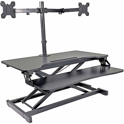 Rocelco Desk Riser & Dual-Monitor Mount (RVADRBDM2)