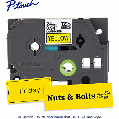 Brother P-touch TZe Laminated Label Tape (TZE651G)