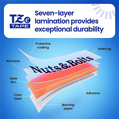 Brother P-touch TZe Laminated Label Tape (TZE252G)