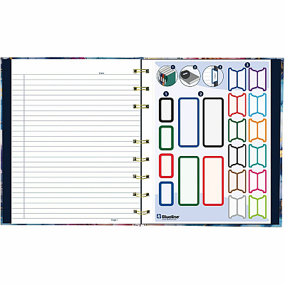 Blueline NotePro Notebook, Fashion Collection, 192 Pages, Midnight Floral (A9C02)