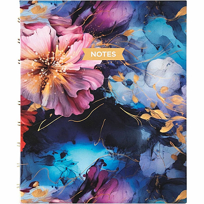 Blueline NotePro Notebook, Fashion Collection, 192 Pages, Midnight Floral (A9C02)