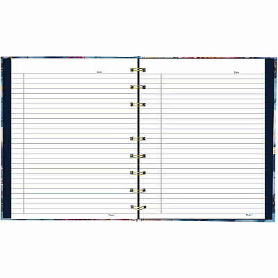 Blueline NotePro Notebook, Fashion Collection, 192 Pages, Midnight Floral (A9C02)
