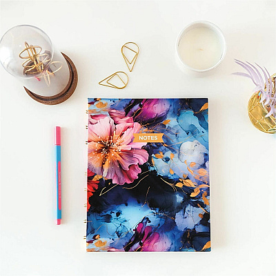 Blueline NotePro Notebook, Fashion Collection, 192 Pages, Midnight Floral (A9C02)