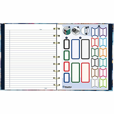 Blueline NotePro Notebook, Fashion Collection, 192 Pages, Midnight Floral (A9C02)