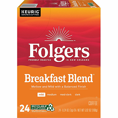 Folgers K-Cup Breakfast Blend Coffee (3451CT)