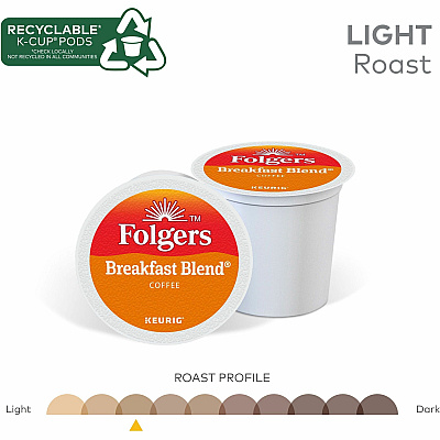 Folgers K-Cup Breakfast Blend Coffee (3451CT)