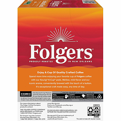 Folgers K-Cup Breakfast Blend Coffee (3451CT)
