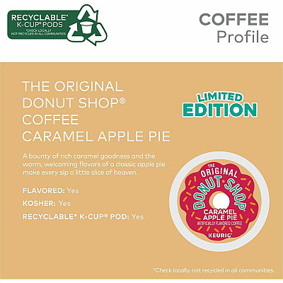 The Original Donut Shop K-Cup Caramel Apple Pie Coffee (8101CT)