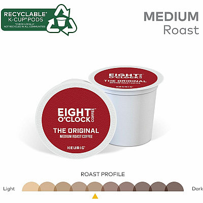 Eight O'Clock K-Cup, Ground Original Coffee (0657CT)
