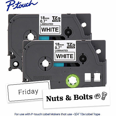 Brother P-touch TZe Laminated Label Tape (TZE2412PKG)