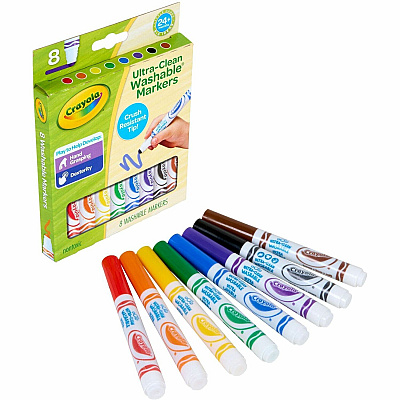 Crayola Crush Resistant Washable Toddler Markers (811548)