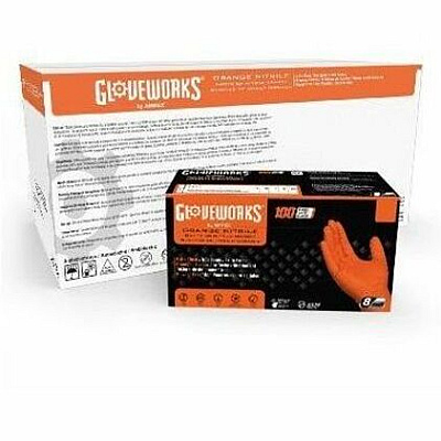 GloveWorks by AMMEX GloveWorks by AMMEX Industrial RDT Powder-Free Nitrile Gloves (GWON49100)