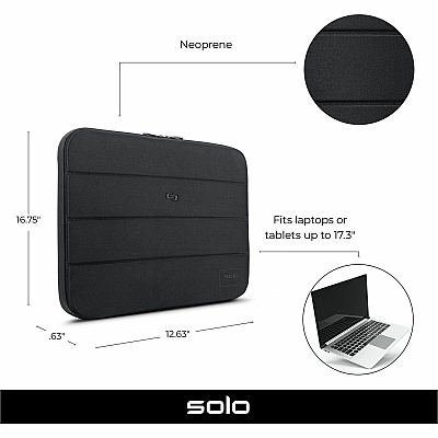 Solo Carrying Case (Sleeve) for 17.3" Notebook - Black (PRO1174U4)