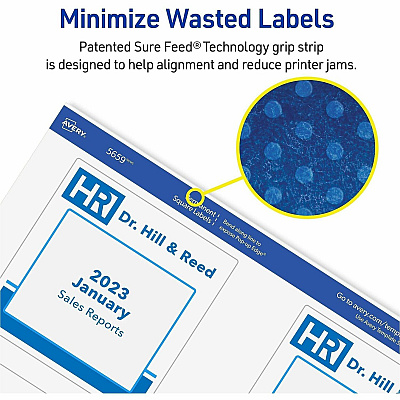 Avery Matte White 3"x3" Square Labels (05659)