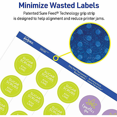 Avery Matte White 1" Round Labels (05656)