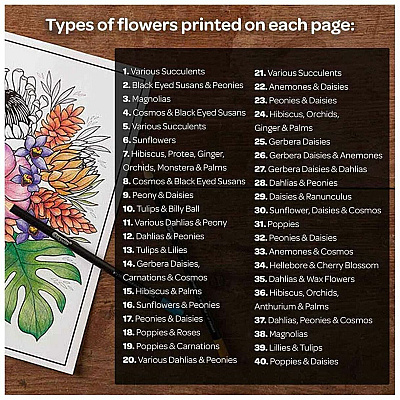 Crayola Florals, A Flower Coloring Book Printed Book (041082)