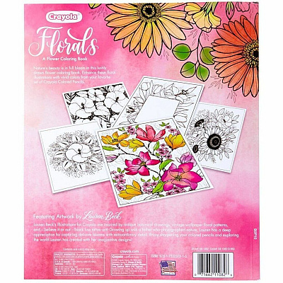 Crayola Florals, A Flower Coloring Book Printed Book (041082)