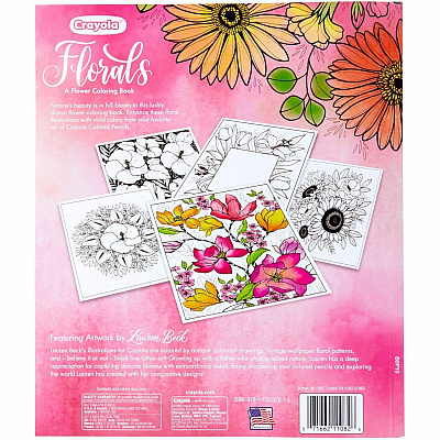 Crayola Florals, A Flower Coloring Book Printed Book (041082)