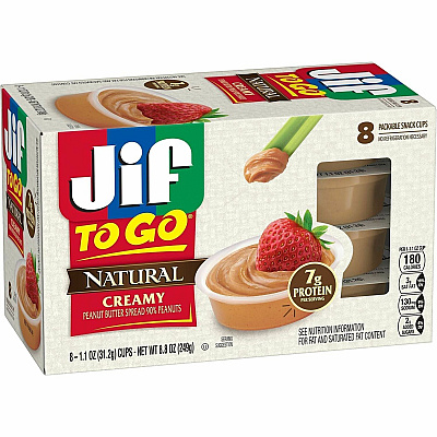 Jif To-Go Creamy Natural Peanut Butter Cups (99266)