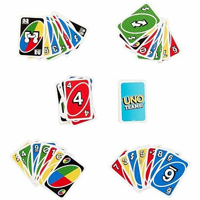 UNO Teams Card Game For Family Nights, Game Nights, Travel, Camping & Parties (HXT58)