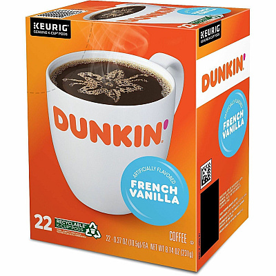 Dunkin Donuts Dunkin Donuts K-Cup, Pod French Vanilla Coffee (1268CT)