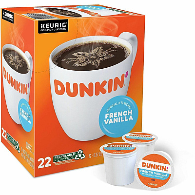 Dunkin Donuts Dunkin Donuts K-Cup, Pod French Vanilla Coffee (1268CT)