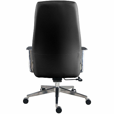 Lorell Fuerte Executive/Conference High-Back Chair with Polished Aluminum Arms (63305)