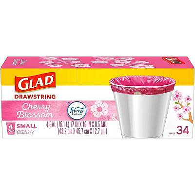 Glad Odorshield Cherry Blossom Trash Bags (79274CT)