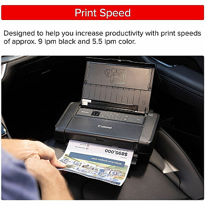 Canon PIXMA TR160 Portable Wired/Wireless Inkjet Printer - Color