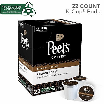 Peet's Coffee K-Cup French Roast Coffee (2405CT)
