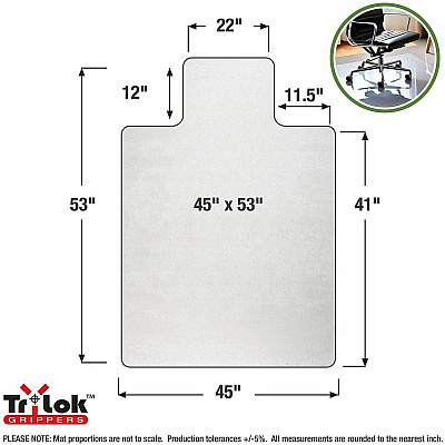 Cleartex TrYlok Chair Mats (NRCMFLVT0004)