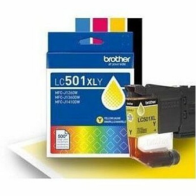 Brother Original High (XL) Yield Inkjet Ink Cartridge - Yellow - 1 Each (LC501XLYS)